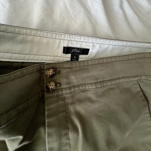 J.Crew Frankie Pants in Stretch Twill Laurel Green‎ Size 8 - Picture 3 of 8